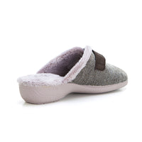 Cabrera 5632 Zapatilla de ir por casa destalonada cuña y velcro visón.
