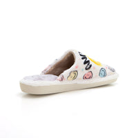 Cabrera 2479 Zapatilla de estar por casa destalonada Smile marfil.