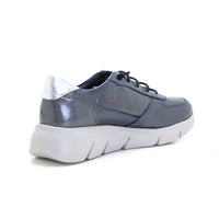 24HRS 26617 Sneaker piel metalizada cordón elástico