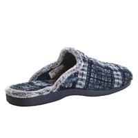 Garzón 6001.292 Zapatilla de ir por casa hombre destalonada cuadros marino
