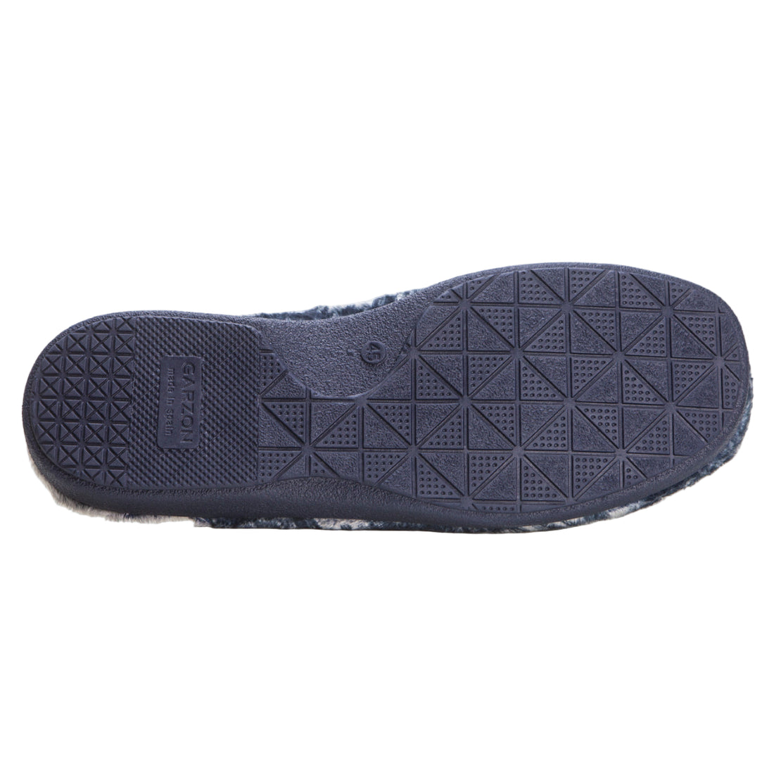 Garzón 6001.292 Zapatilla de ir por casa hombre destalonada cuadros marino