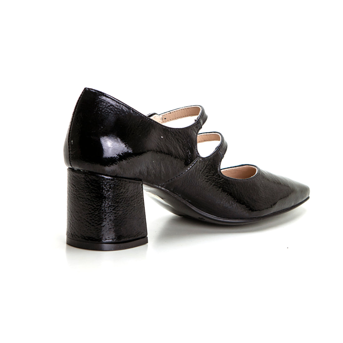 Patricia Miller 6451 Zapato de salón con doble correa tacón medio negro