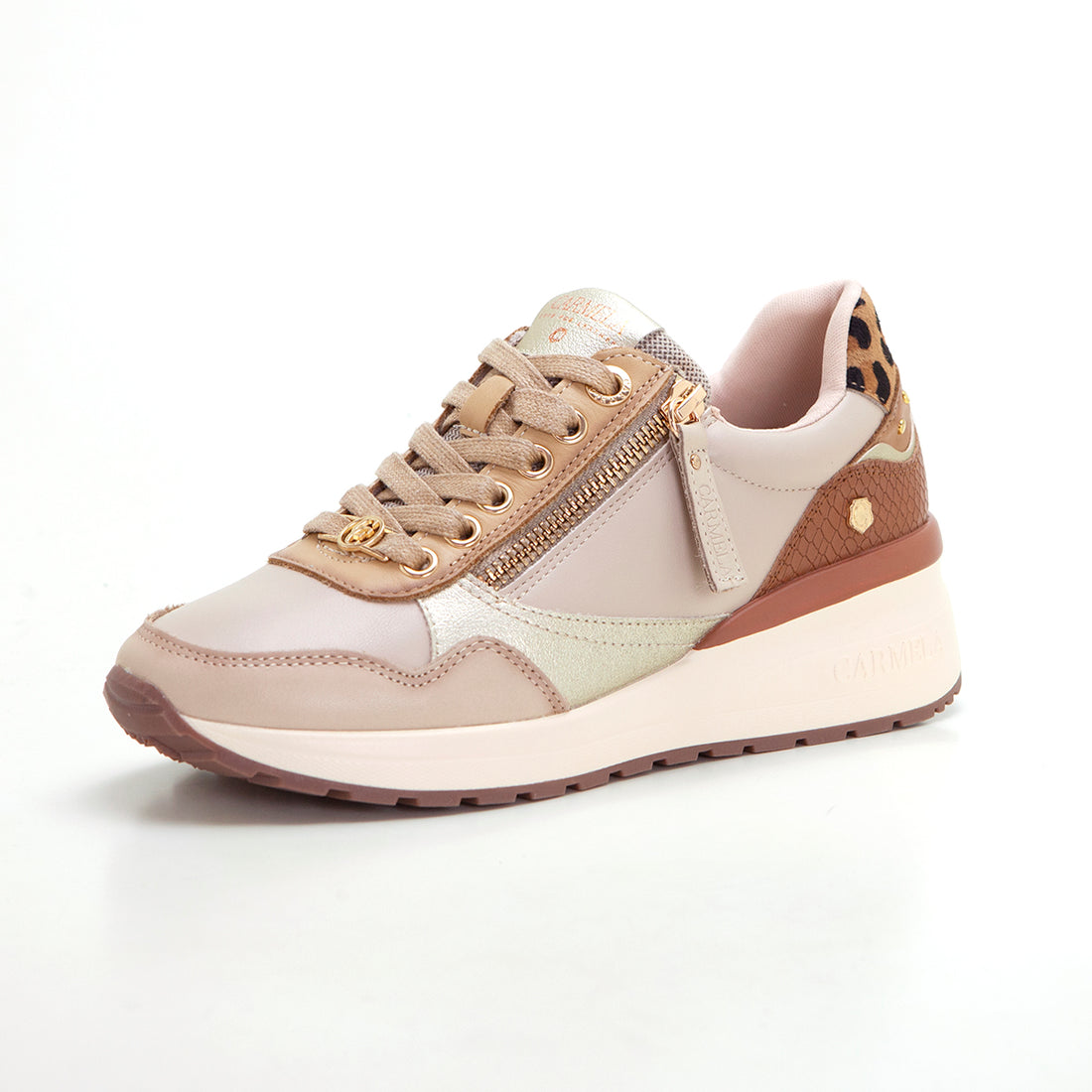 Carmela 16244201 Zapatilla cremallera beige