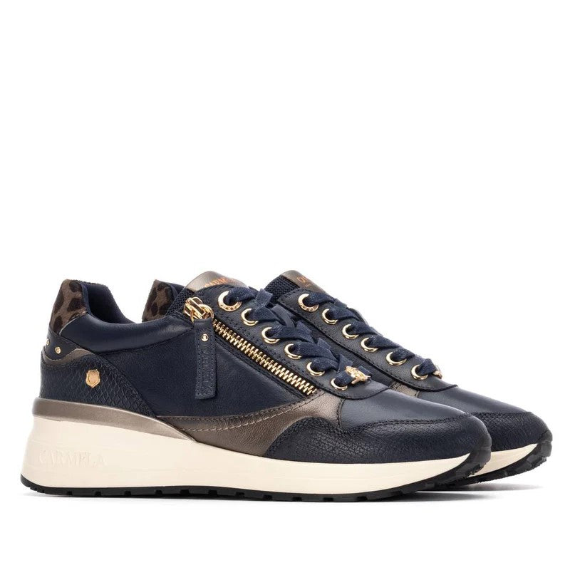 Carmela 16244207 Zapatilla cremallera azul marino