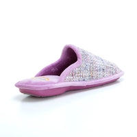 BioRelax 4649 Zapatilla de estar por casa destalonada jaspeado rosa