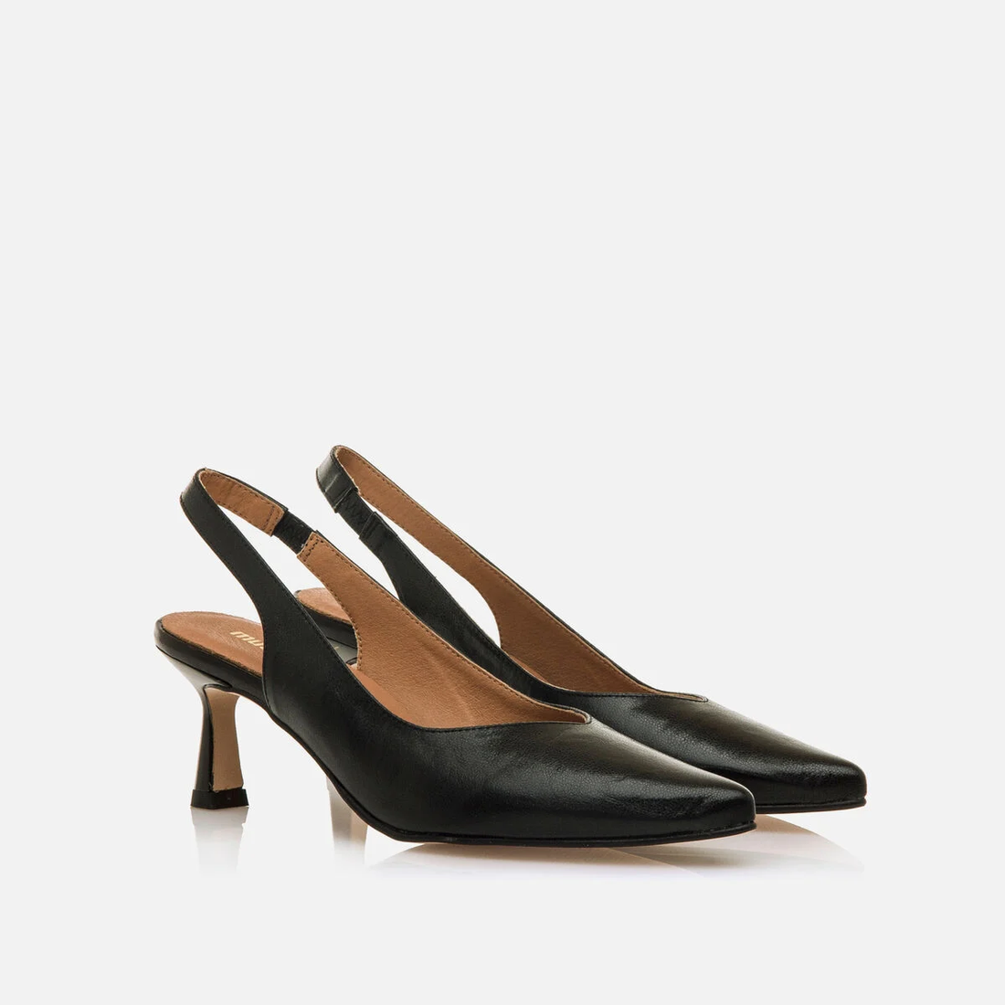 Mustang 54163 Salón abierto de talón tacón fino negro