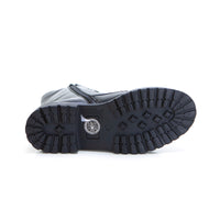Top3 SS24805 Botín militar piel negro