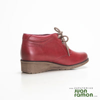 Tupie 70241 Botín liso cuña baja rojo