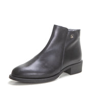 Chamby Botín liso negro de tacón bajo negro