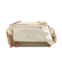 Mariamare Mesa bandolera crema kaki multibolsillos