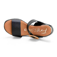 Fresia 544 sandalia negra plataforma