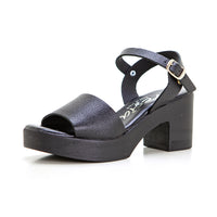 Valerias 410 sandalia negra de tacón con plataforma