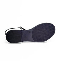 Fresia 585 Sandalia negra con adorno brillante