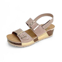 Inter Bios 5812 sandalia anatómica beige y oro