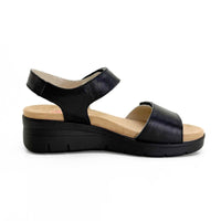 Treintas 4516 sandalia negra con doble velcro