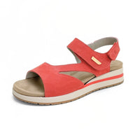 Treintas 4534 sandalia coral con tira cruzada y doble velcro