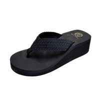Kelara 62402 Chancla esclava negra cuña