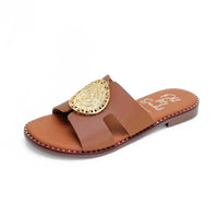 Oh my sandals 5850-2556 Pala cuero con moneda
