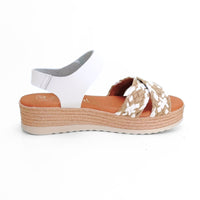 Oh my sandals 6014-2458 sandalia velcro yute blanco