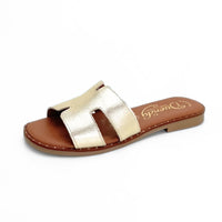 Duendy 4065 Sandalia pala platino