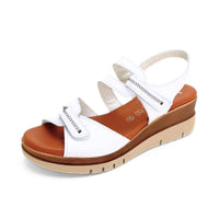 Jordana 681 ZETA sandalia blanca cuña