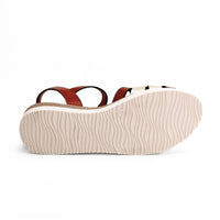 Jordana 4790 sandalia cuero y platino
