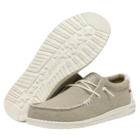 HeyDude Wally Braided Mocasín de lona off white