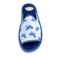Biorelax 4113 Mariposas Zapatilla de casa abierta azul