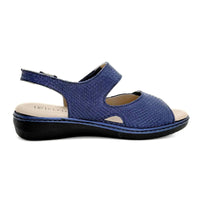 Pitillos 10300 Sandalia mujer doble velcro de piel marino