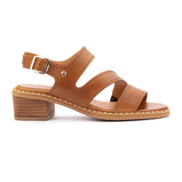Pikolinos 1635 Sandalia mujer de tacón brandy