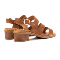 Pikolinos 1635 Sandalia mujer de tacón brandy