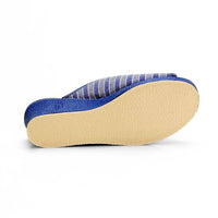 Garzón 753.088 Zapatilla de casa mujer de cuña con hebilla azul
