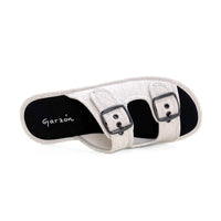 Garzón P495.119 Zapatilla de casa gris con hebillas