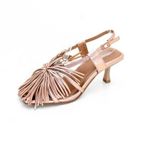 Gioseppo Lukac sandalia tacón oro rosa