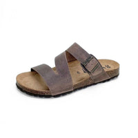 Veinte Lisboa Sandalia bio taupe con hebilla