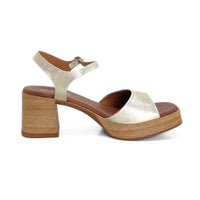 Wikers T-145859 Sandalia de plataforma platino