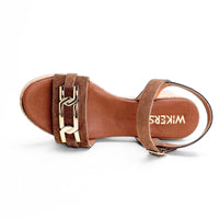 Wikers 146802 sandalia plataforma cuero