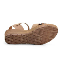 Wikers T-90137 sandalia cuña beige combinada