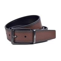 Bellido 441-35 Cinturón reversible pespuntes marrón negro