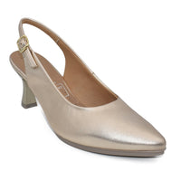 CHAMBY 4241 Zapato de salón abierto de talón platino