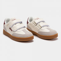 Joma Campus Jr Deportiva niño con velcro blanco burdeos