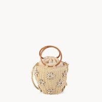 Kbas KB3802612 Bolso bombonera trenzado con conchas