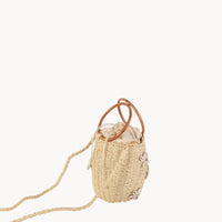 Kbas KB3802612 Bolso bombonera trenzado con conchas
