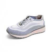 Treintas L-4562 Deportiva de punto azul con elásticos