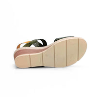 Blu Sandal 3122 Sandalia plataforma caqui combinada