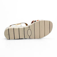 Blu Sandal 25027 Sandalia tiras combinada cuero y platino