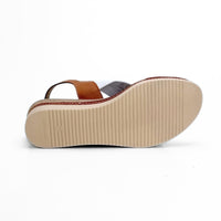 Blu Sandal 229 Sandalia de plataforma blanca con nudo