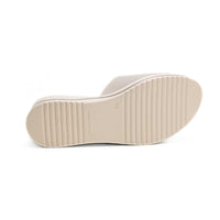 Cokketa 928 Zueco beige de plataforma con velcro