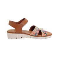 WalkFlex 250218 Sandalia cuero estampada
