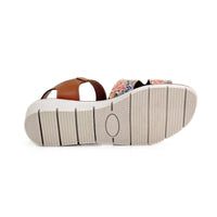 WalkFlex 250218 Sandalia cuero estampada